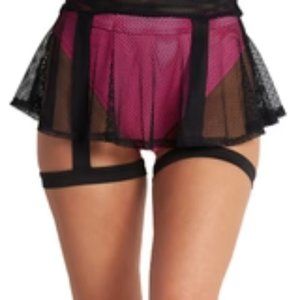 iHeartRaves Fishnet Mini Skirt - M